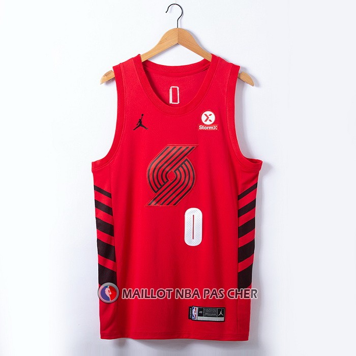 Maillot Portland Trail Blazers Damian Lillard NO 0 Statement 2022-23 Rouge